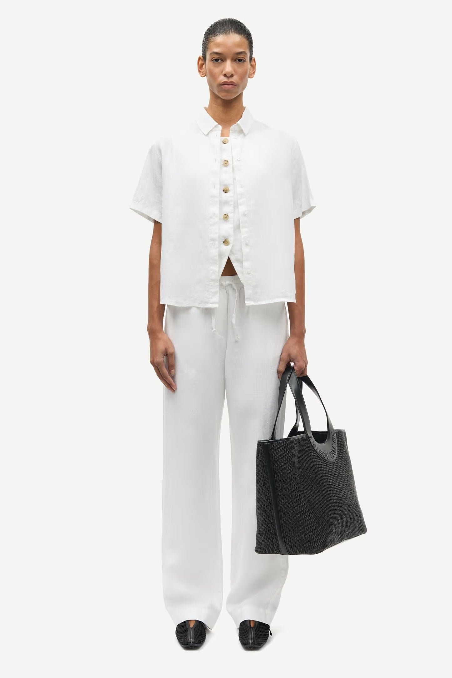 Samsøe Samsøe Sahoys string trousers - white