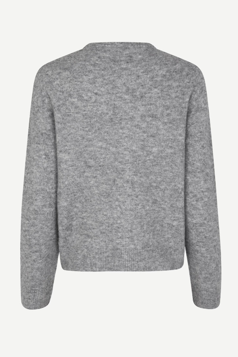 Samsøe & Samsøe Nor short cardigan - grey melange