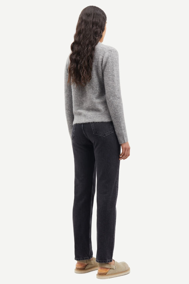 Samsøe & Samsøe Nor short cardigan - grey melange