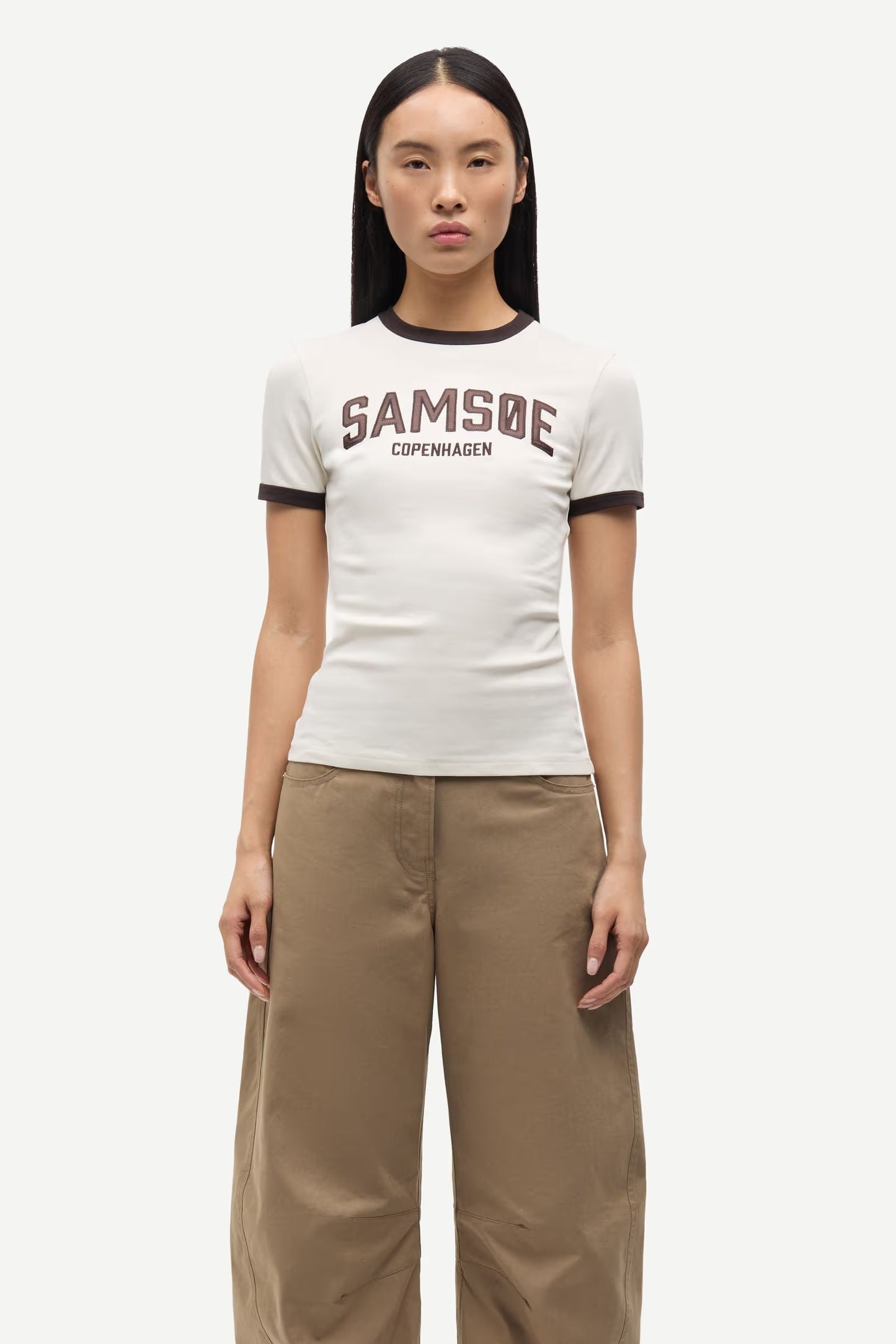 Samsøe Samsøe Sabond SS t-shirt - egret