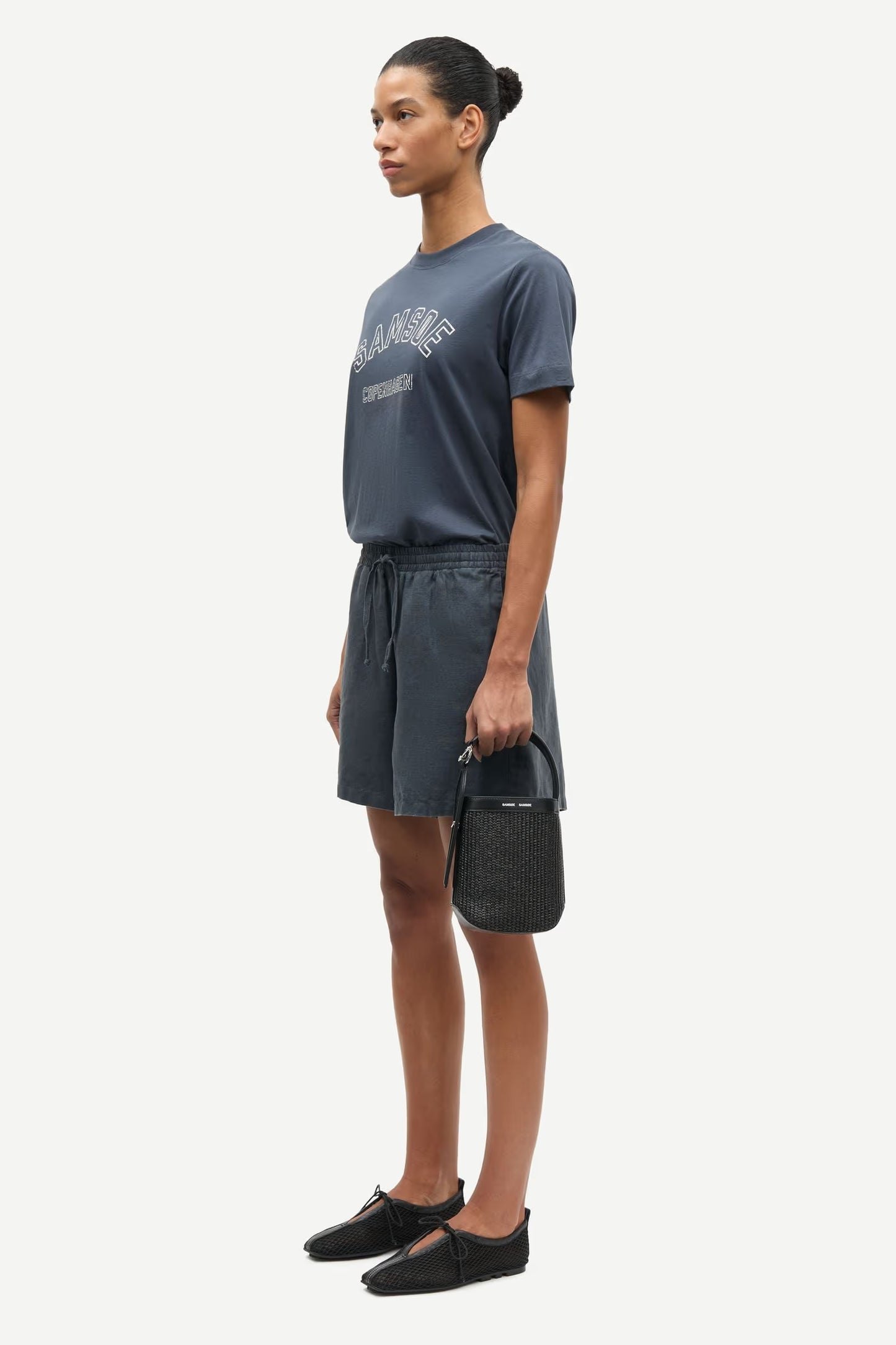 Samsøe Samsøe Sacamino ss t-shirt - ombre blue logo