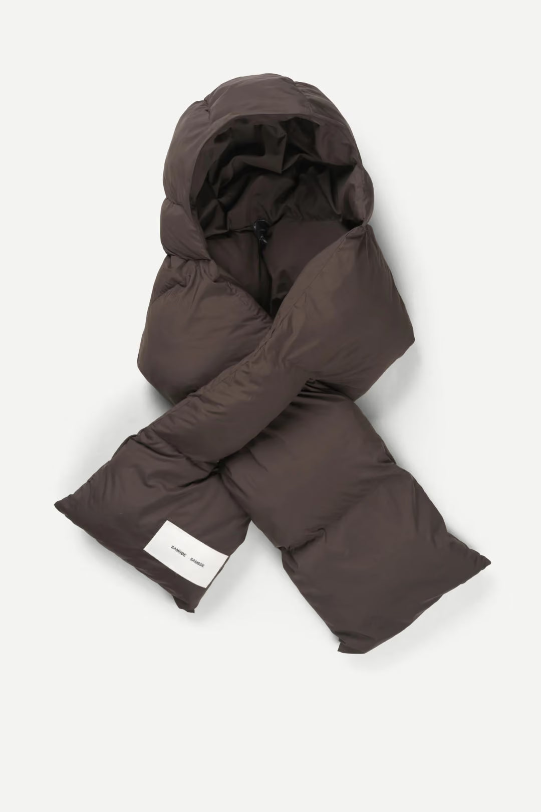 Samsøe Samsøe Satony hooded scarf - mulch