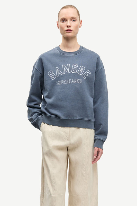Samsøe Samsøe Savan sweat - ombre blue pigment