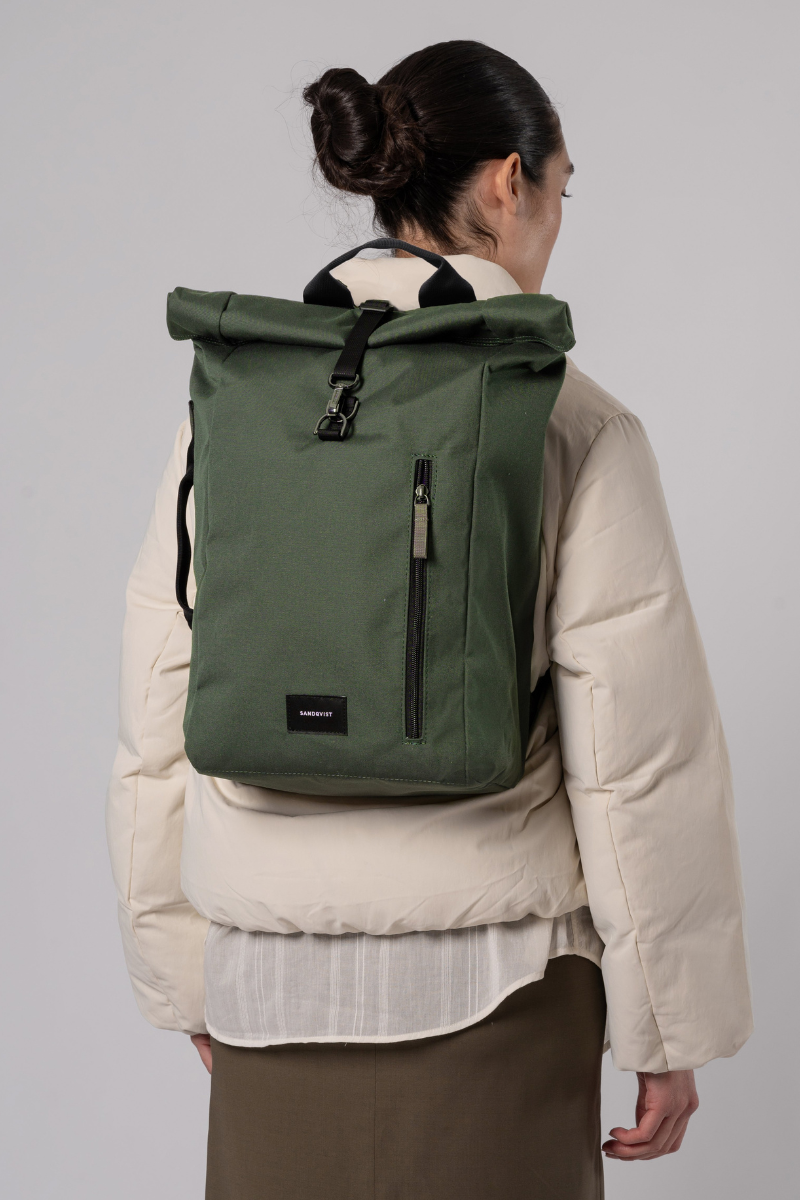 Sandqvist Dante Vegan - dawn green with black webbing