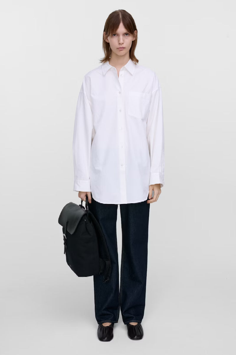 Sandqvist Everyday Lid backpack M - black with black leather