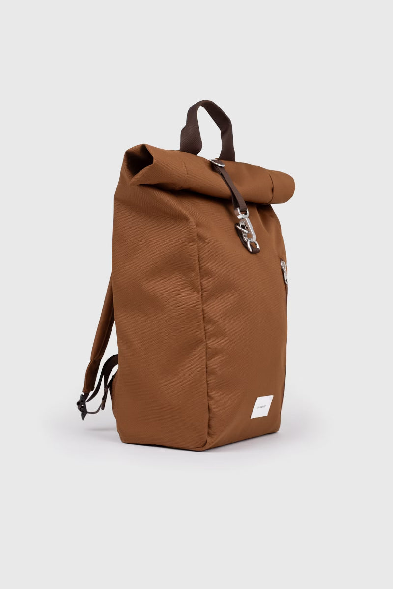 Sandqvist Ground Rolltop Backpack L - Sepia brown