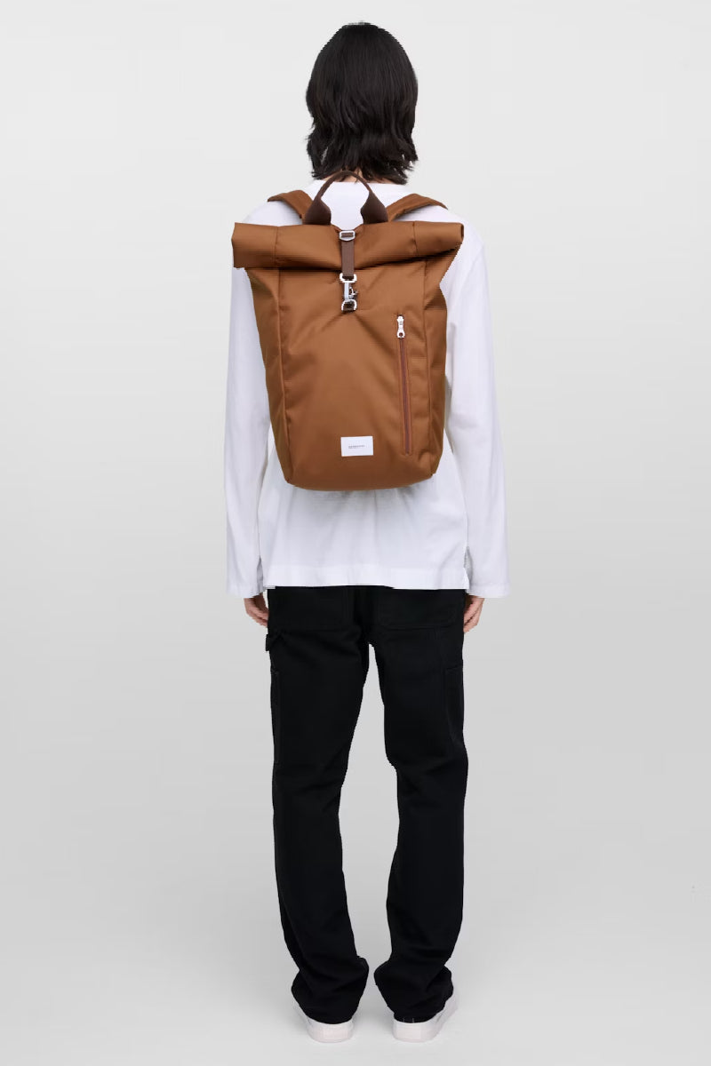 Sandqvist Ground Rolltop Backpack L - Sepia brown