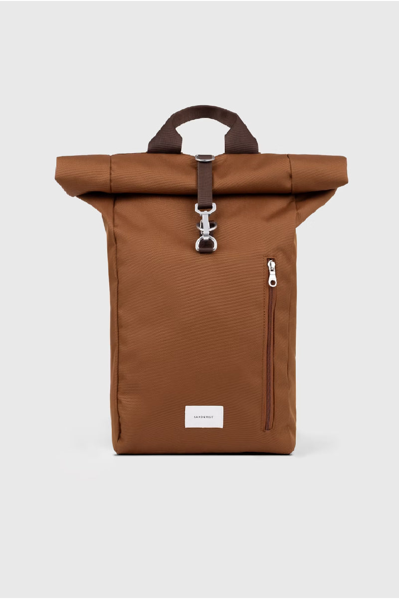 Sandqvist Ground Rolltop Backpack L - Sepia brown