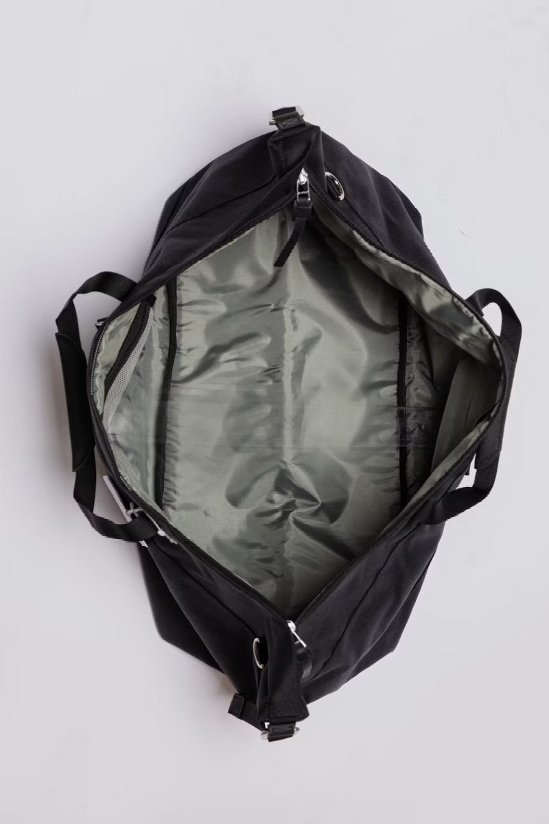 Sandqvist Milton Weekender - black with black leather