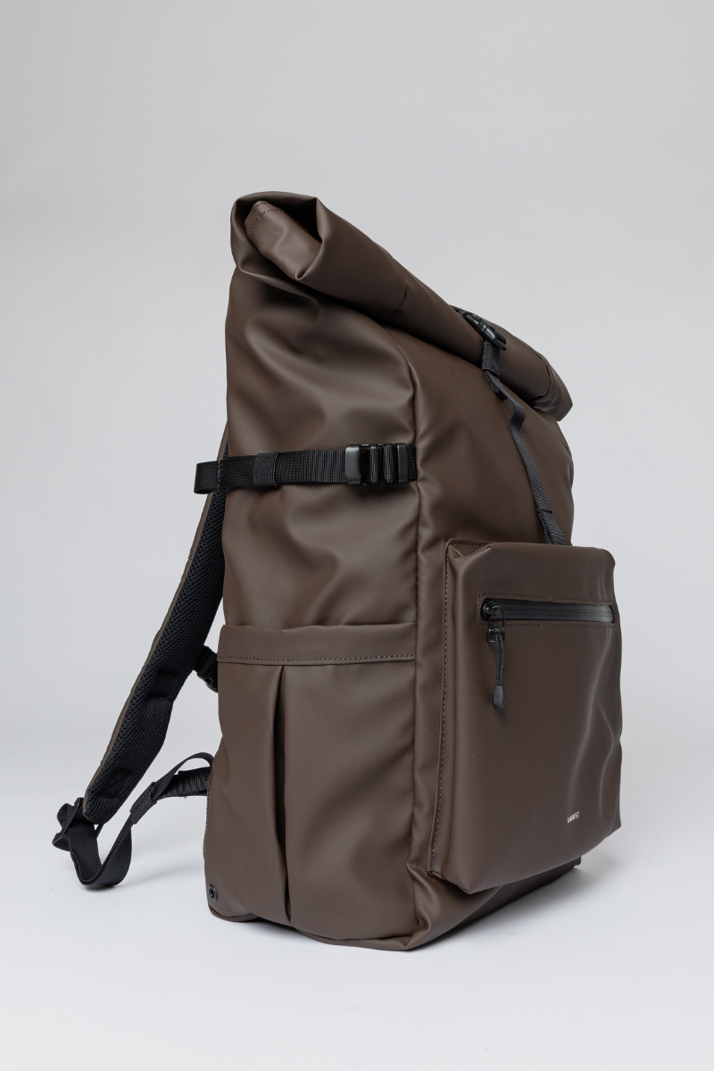 Sandqvist Stream Rolltop Backpack L - brown
