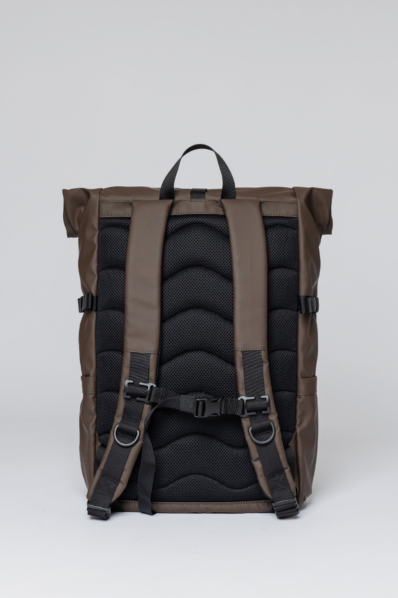 Sandqvist Stream Rolltop Backpack L - brown