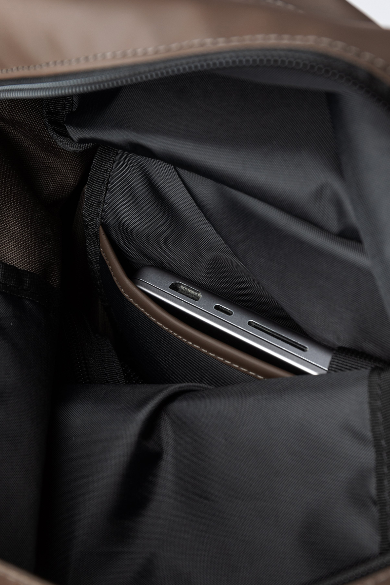 Sandqvist Stream Rolltop Backpack L - brown