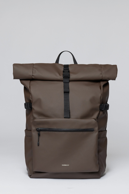 Sandqvist Stream Rolltop Backpack L - brown