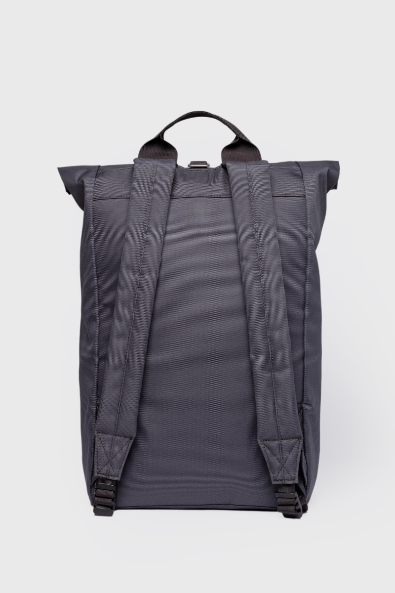 Sandqvist Ground Rolltop Backpack L - asphalt with black webbing
