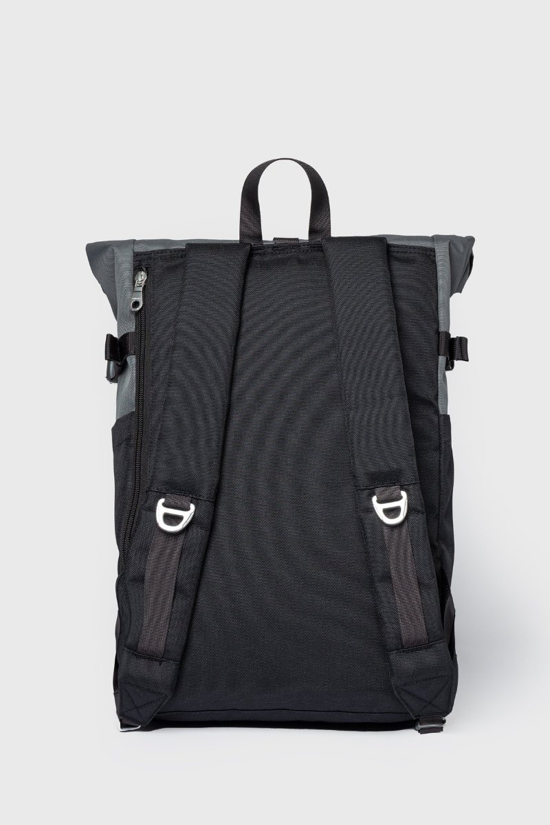 Sandqvist Icon Rolltop Backpack M - multi dark with black leather