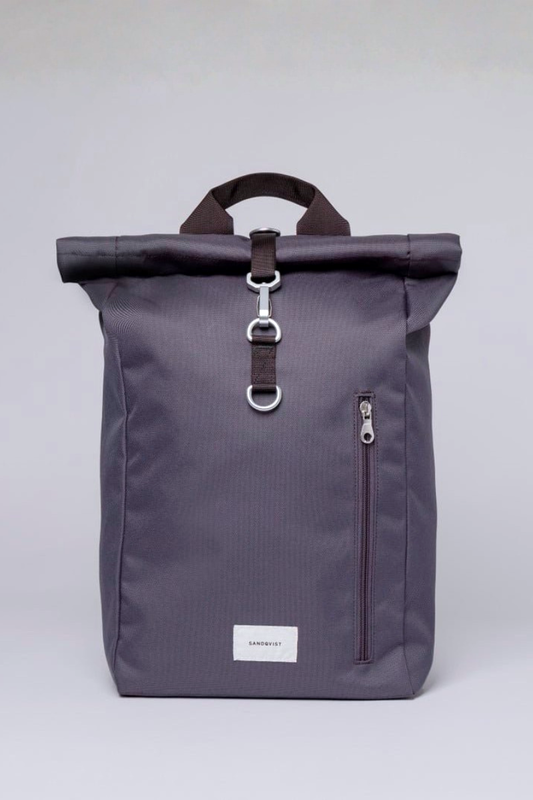 Sandqvist Ground Rolltop Backpack L - asphalt with black webbing