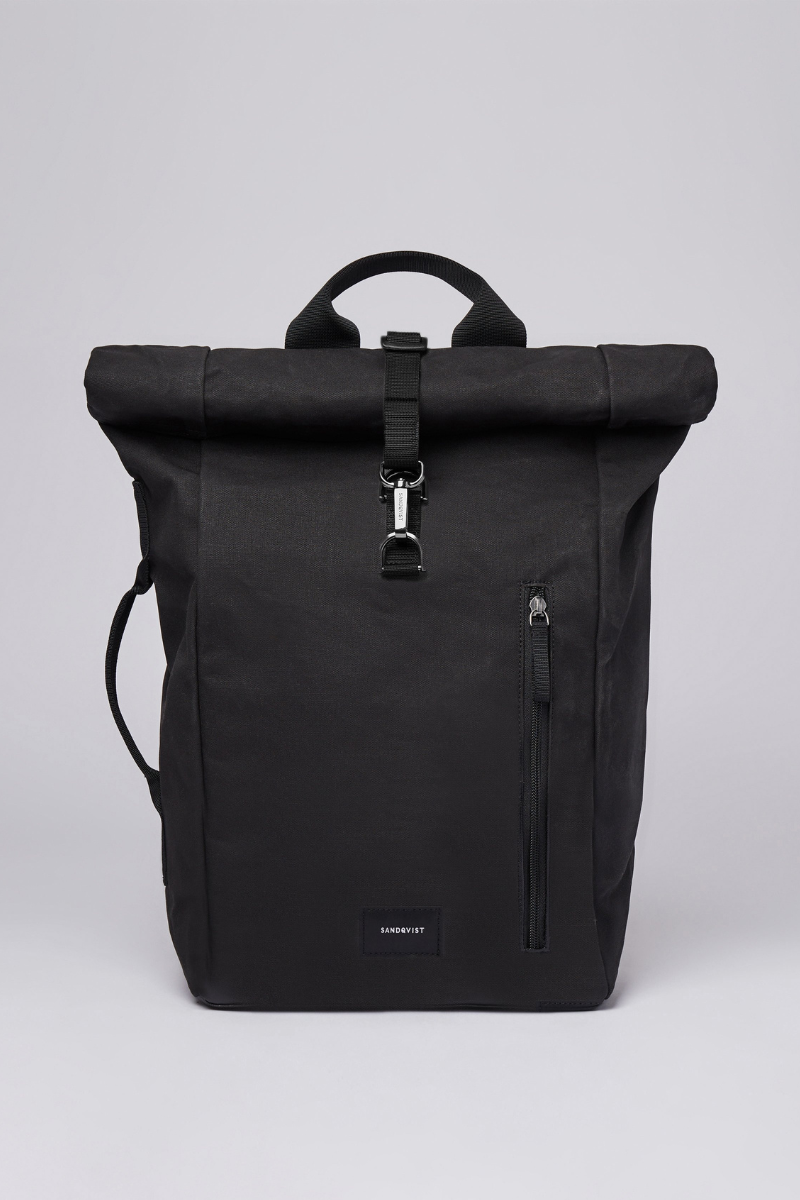 Sandqvist Dante vegan - black with black webbing