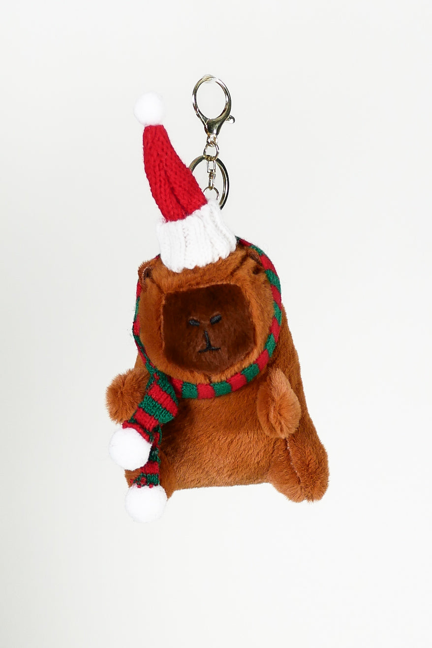 Sticky Bestie Xmas Bear Bag Charm - brown