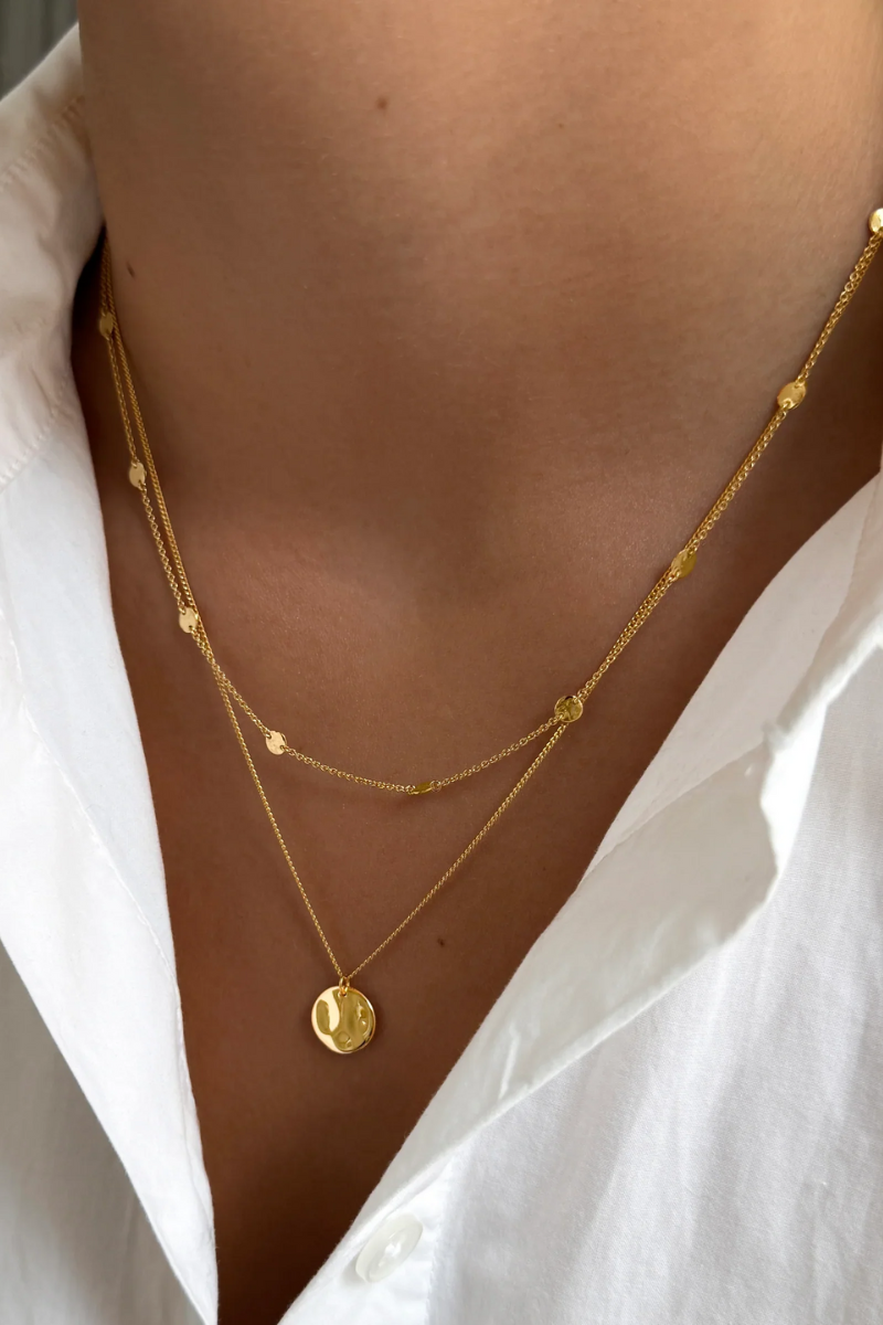 Syster P Minimalistica Hammered Necklace - gold