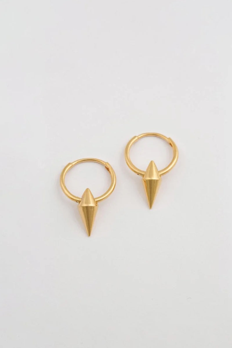 Syster P Harvey Single Spike small hoops - gold