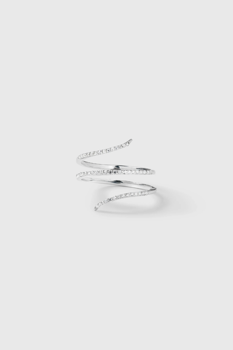 Syster P Sparkle Wrap Ring - silver