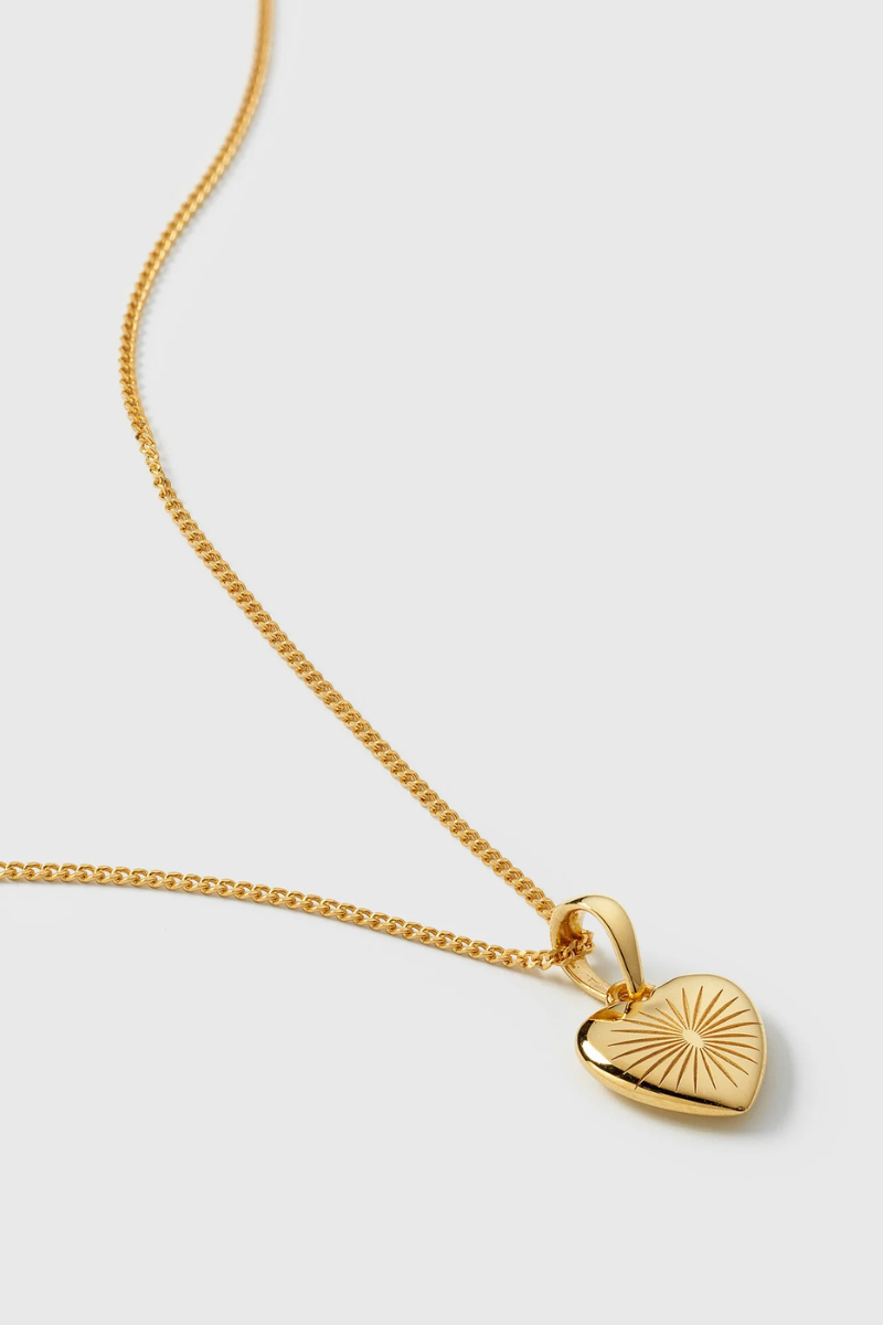 Syster P Sunburst heart necklace - gold