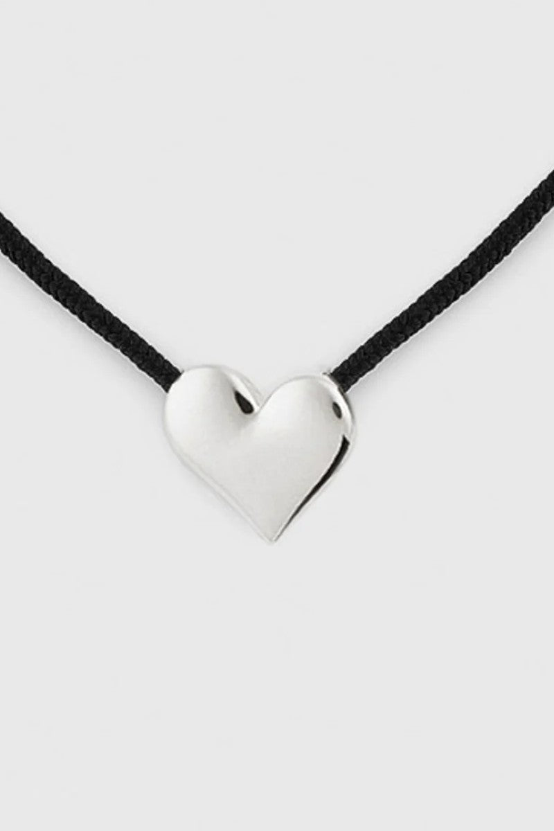 Syster P Tie Neclace heart - silver