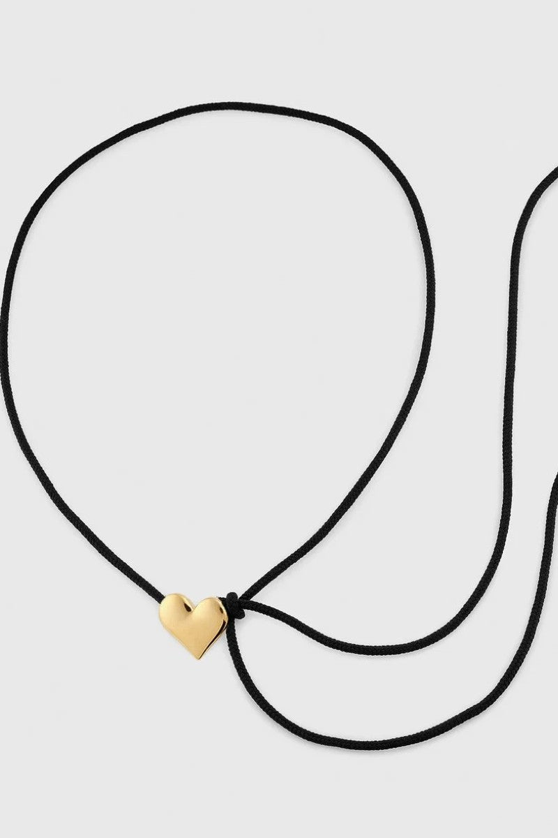 Syster P Tie Neclace heart - gold