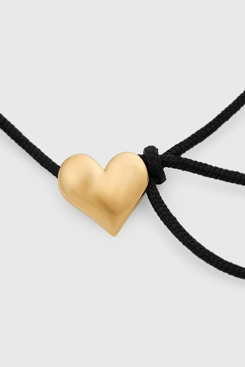 Syster P Tie Neclace heart - gold