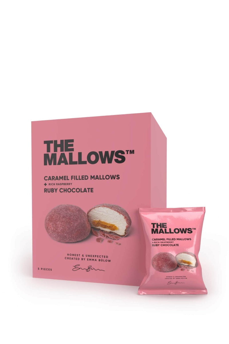 The Mallows caramel filled ruby chocolate