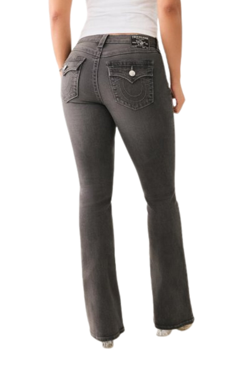 True Religion Becca Mid Rise Bootcut Flap - charcoal