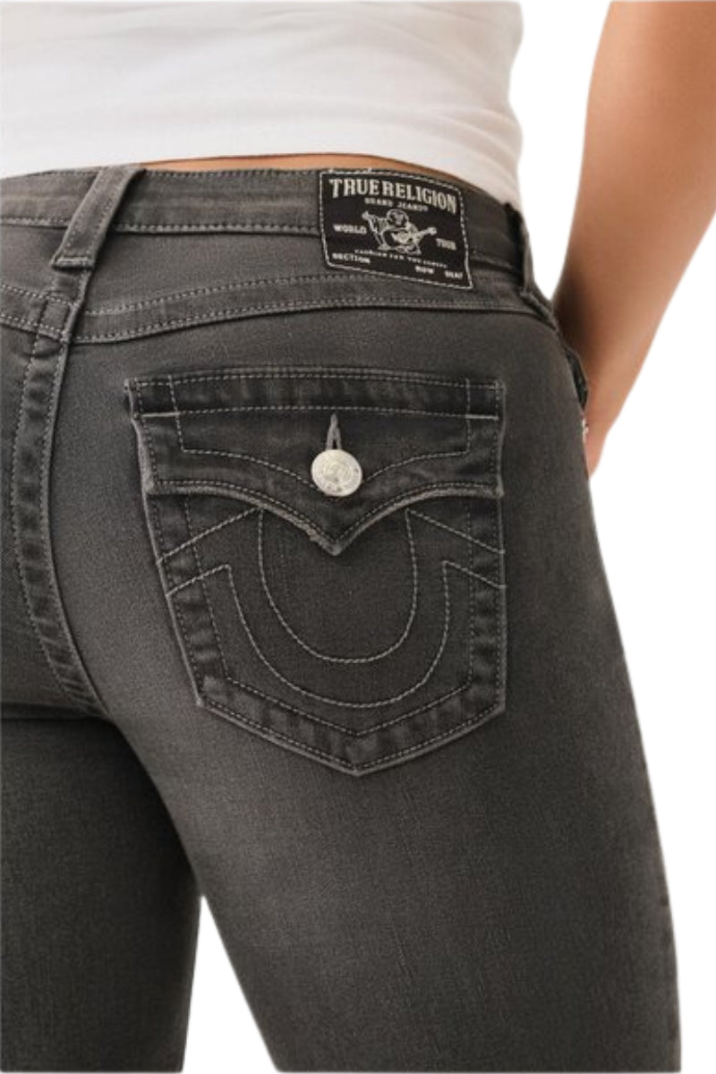 True Religion Becca Mid Rise Bootcut Flap - charcoal
