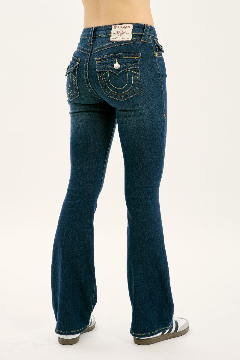 True Religion Becca Mid Rise Bootcut Flap