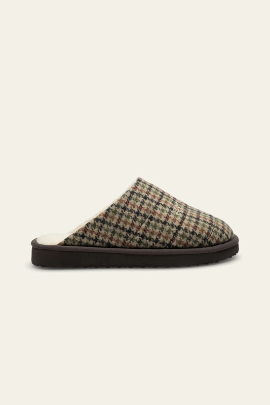 Les Deux Truman Houndstooth Padded slipper - warm sand / black