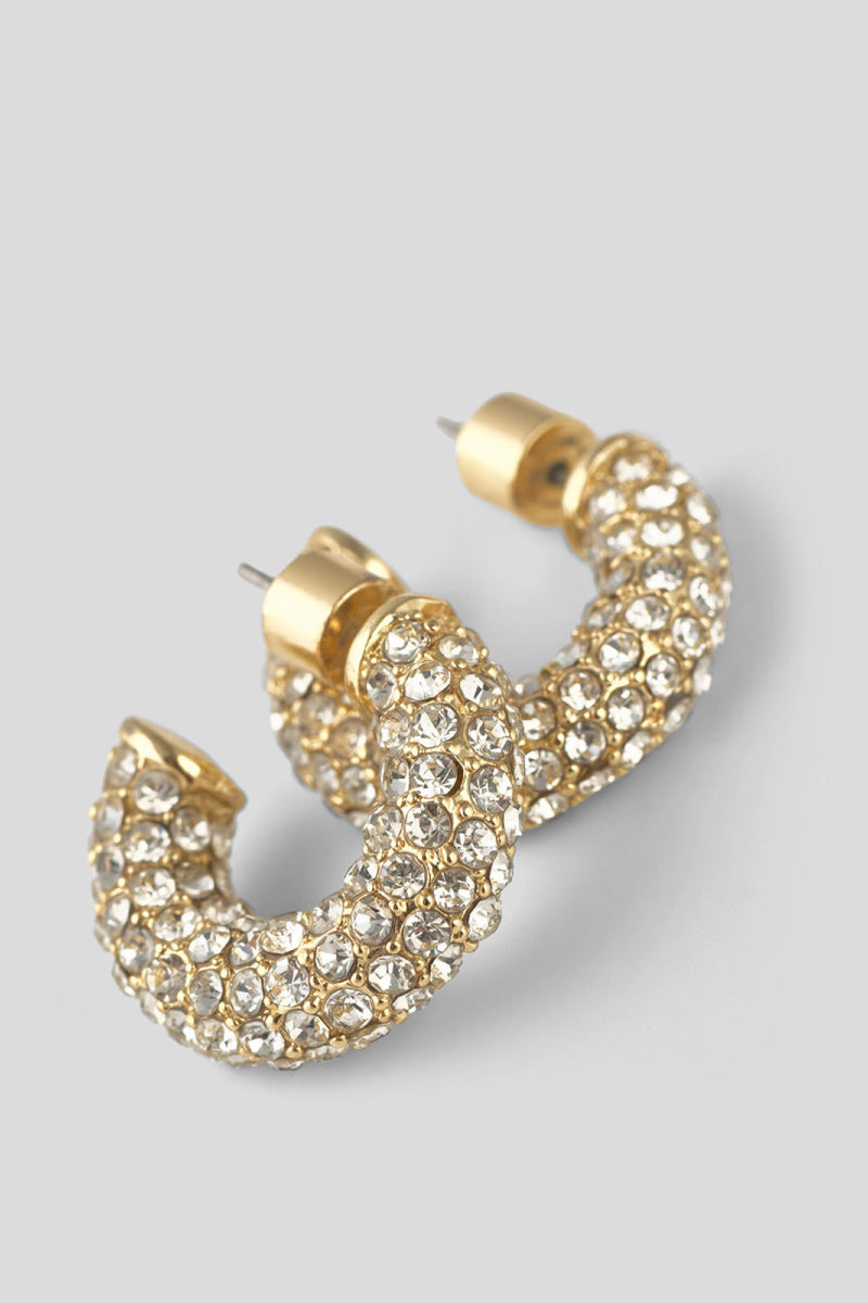 Twist & Tango Makayla rhinestone hoops - gold plated