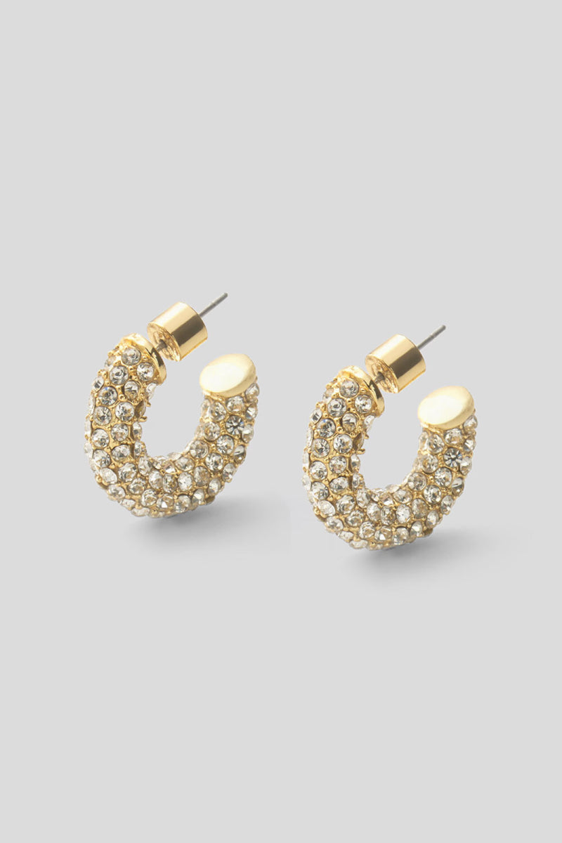 Twist & Tango Makayla rhinestone hoops - gold plated