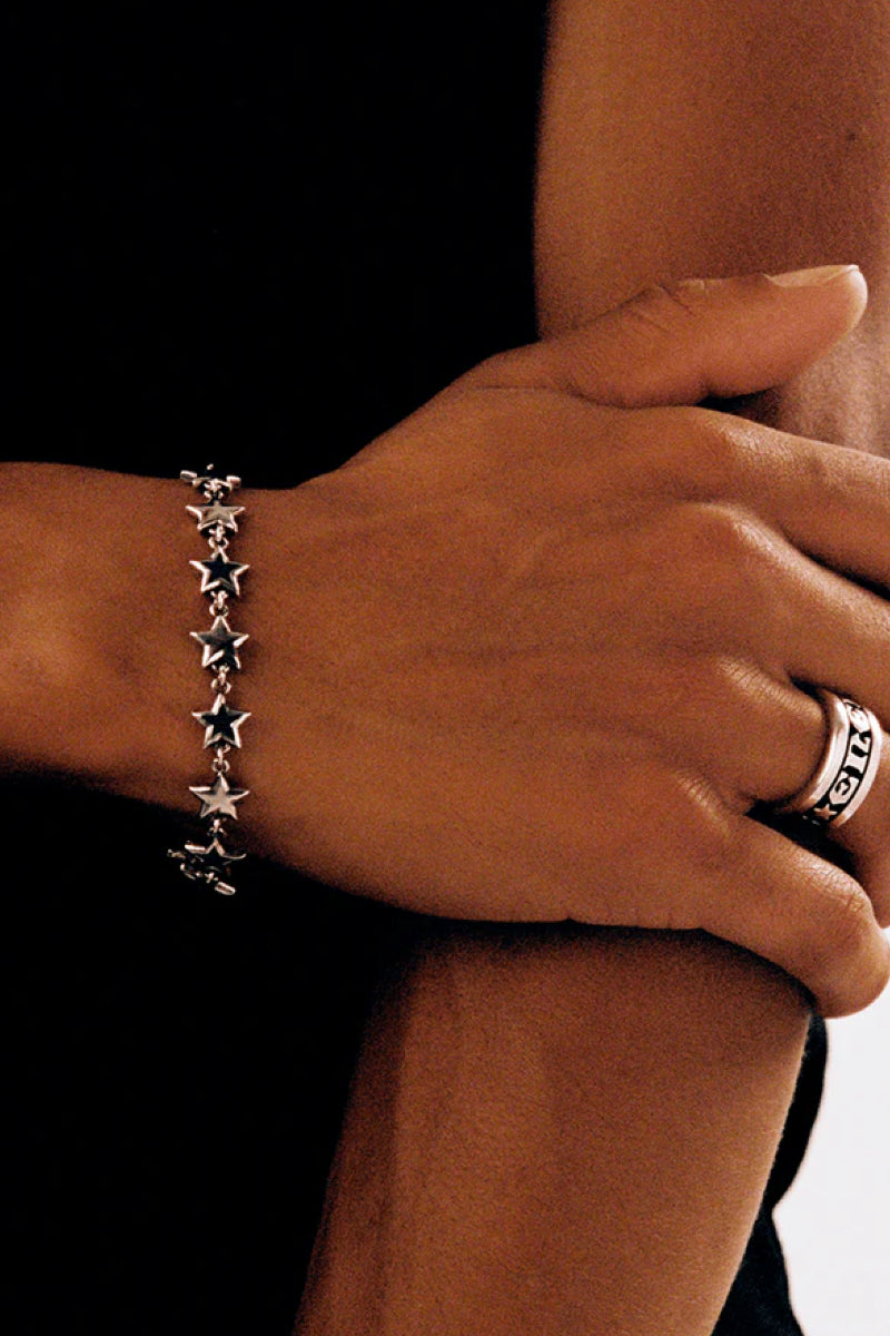 Twojeys Enameled Stars Bracelet - silver / blue