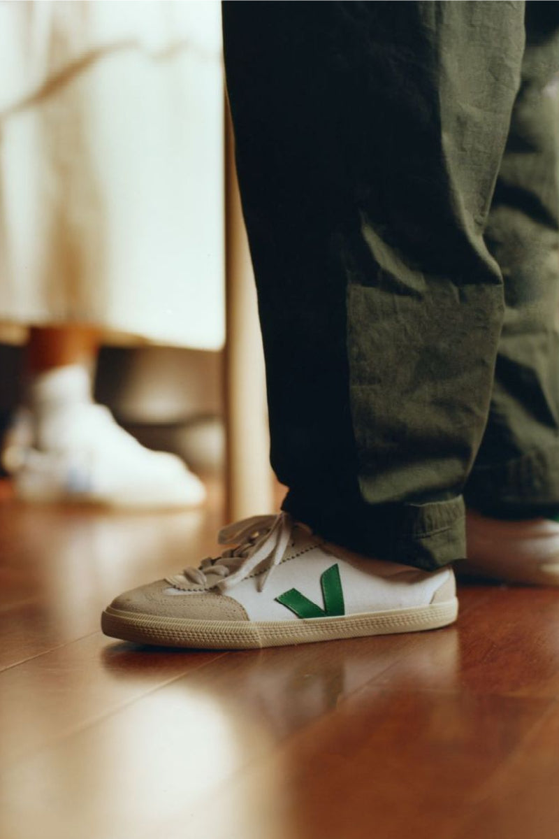 Veja Volley Canvas - white / emeraude