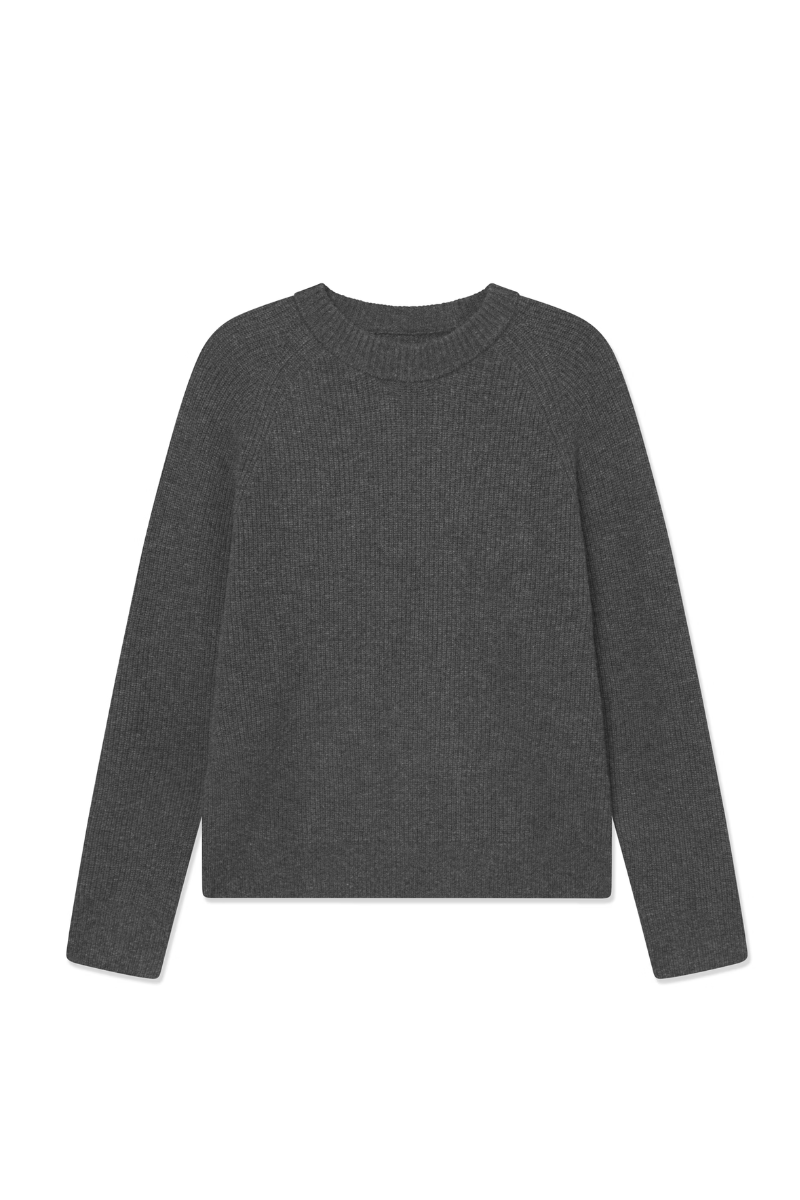 Wood Wood WWKevin crew neck - gray pinstriped melange