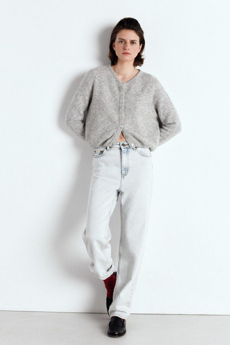 American Vintage Vitow cardigan - melange light grey