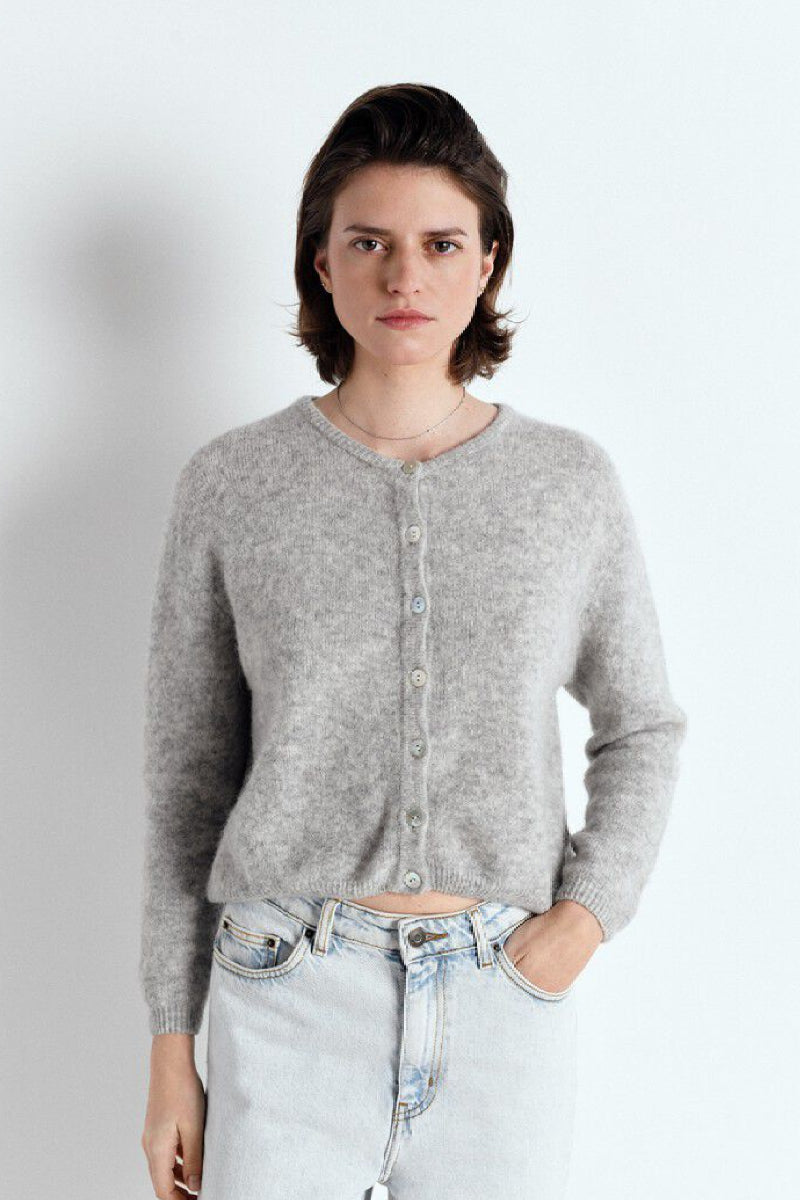 American Vintage Vitow cardigan - melange light grey