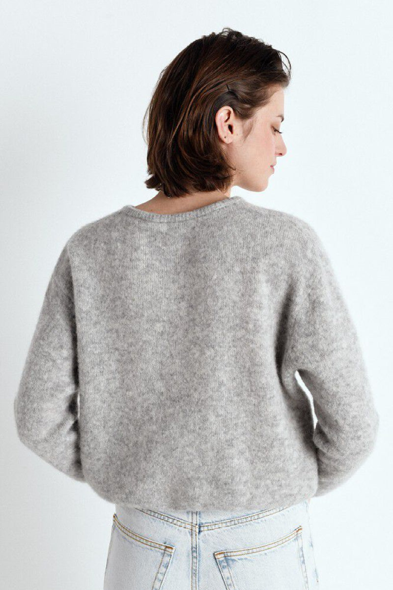 American Vintage Vitow cardigan - melange light grey