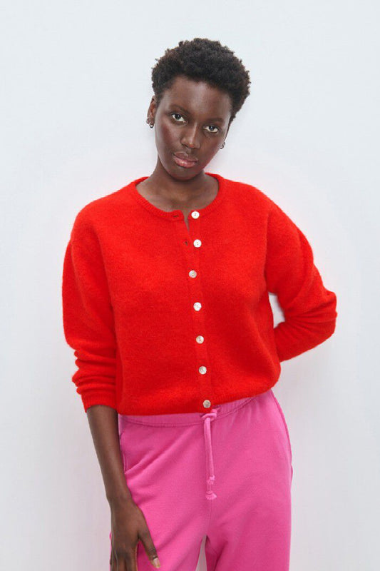 American Vintage Vitow cardigan - strawberry