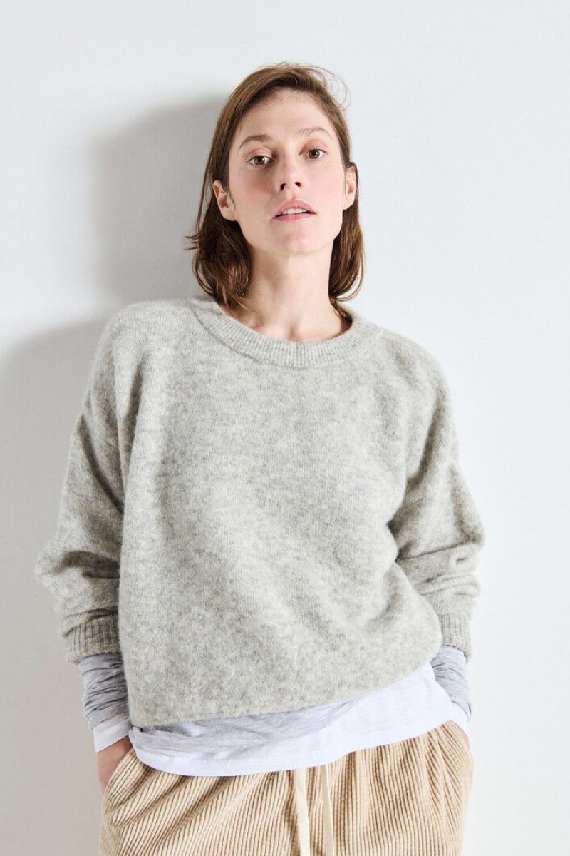 American Vintage Vitow knit - melange light grey