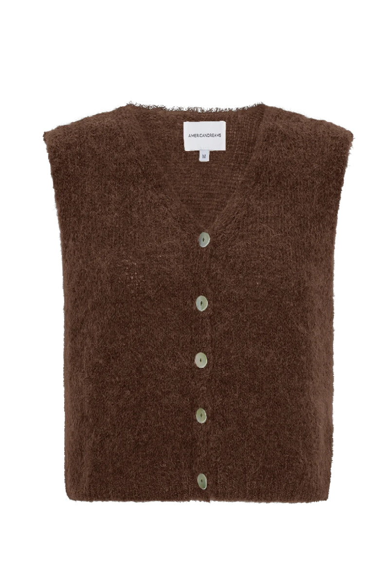 Americandreams Telma vest - cocoa