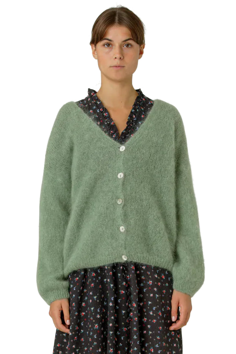 Americandreams Cornelia LS Cardigan - dusty green