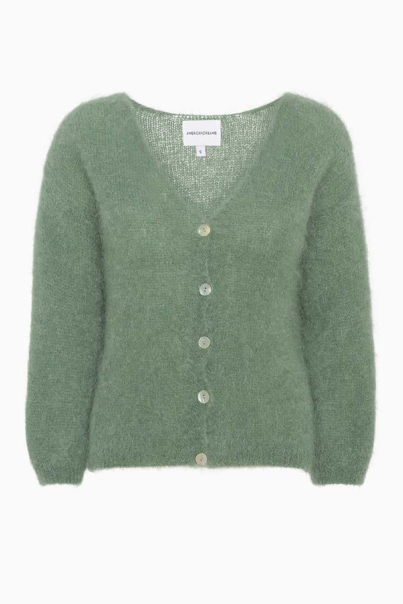 Americandreams Cornelia LS Cardigan - dusty green