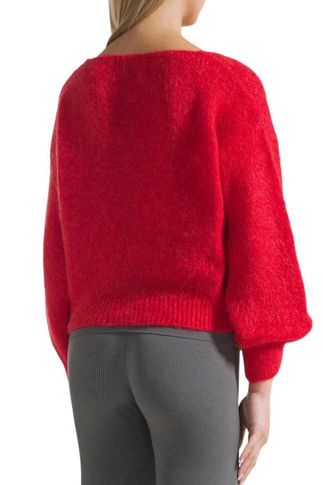 Americandreams Milana LS Alpaca Pullover - Lipstick Red