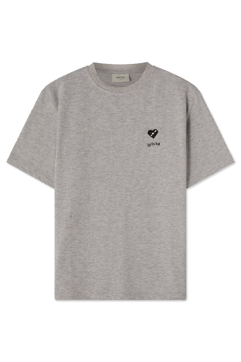 AVENY Berkeley Tee Feel The Beat Patch - grey melange