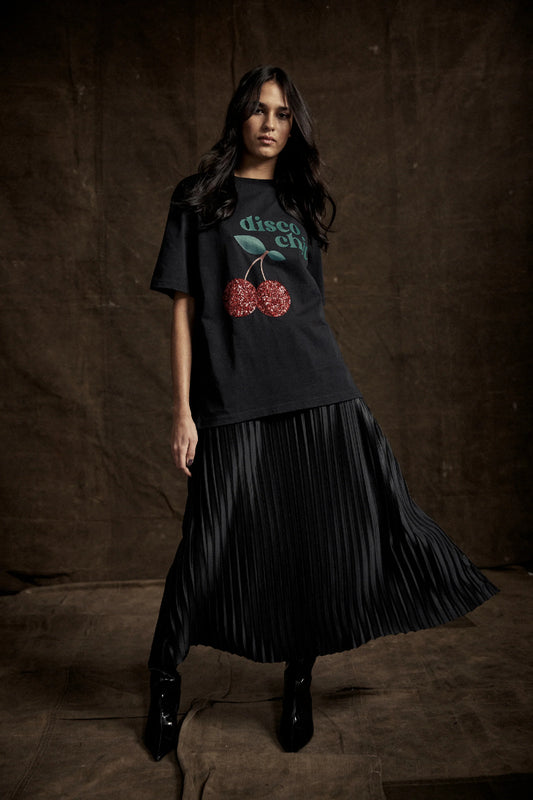 AVENY Vicky Pleated skirt - black